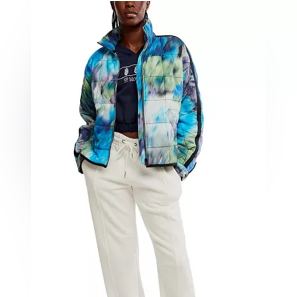 Free People Jackets & Blazers - Free People, Blurry Flower Packable Reflective Puffer Jacket, Size XS | 0958